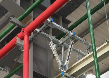 双峰该抗震支架的整体式支吊架结构协调性好